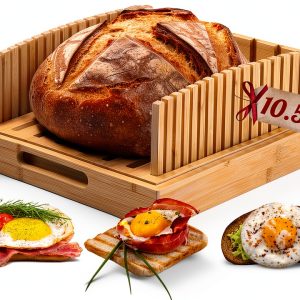 Bamboo Bread Slicer LukieBoee Dual Use Board-0