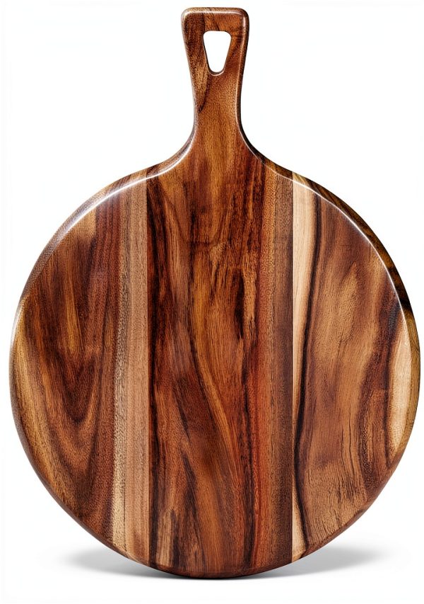 EVNSIX Acacia Wood Cutting Board Round Eco Friendly-0