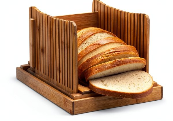 MIAO JIN Bamboo Bread Slicer Adjustable Size Lightweight-0