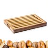 Wonderjune Acacia Wood Bread Board with Crumb Tray-1