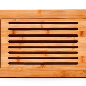 Bamboo Bread Board RoyalHouse Rectangular Crumb Catcher-0