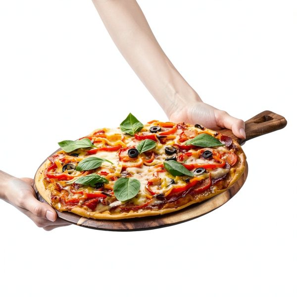 EVNSIX Acacia Wood Cutting Board Round Eco Friendly-5