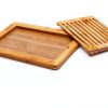 Bamboo Bread Board RoyalHouse Rectangular Crumb Catcher-1
