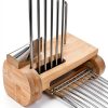 NiHome Bamboo Bread Slicer Stainless Steel Adjustable-3