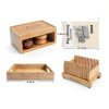 SECOAT Wooden Bread Slicer Kit Adjustable Storage Yellow-1