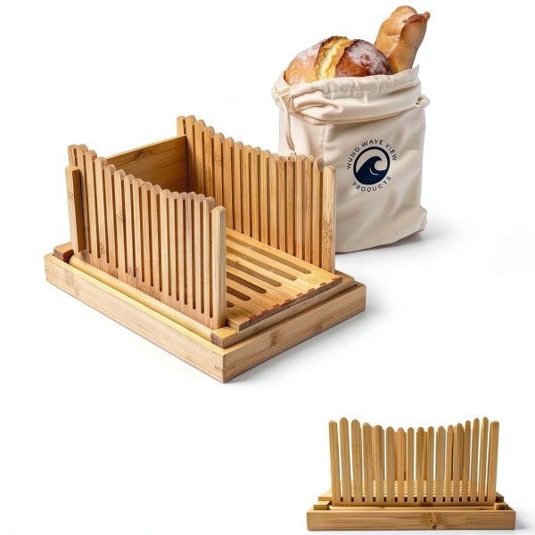 WUNDWAVE VIEW Bamboo Bread Slicer Eco Friendly Foldable-1