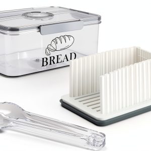 Gdfjiy Airtight Bread Slicer Box Large Plastic-0