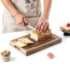 VZODESR Acacia Wood Bread Board with Crumb Tray-1