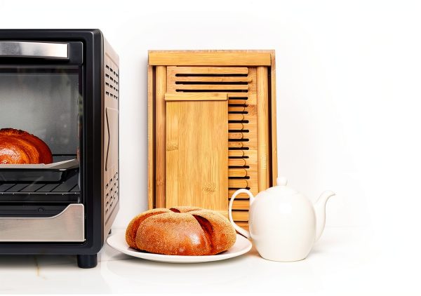 WUNDWAVE VIEW Bamboo Bread Slicer Eco Friendly Foldable-3