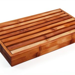 Danesco Bamboo Bread Board with Crumb Catcher Eco Friendly-0