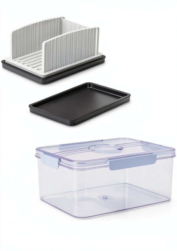 Gdfjiy Airtight Bread Slicer Box Large Plastic-6