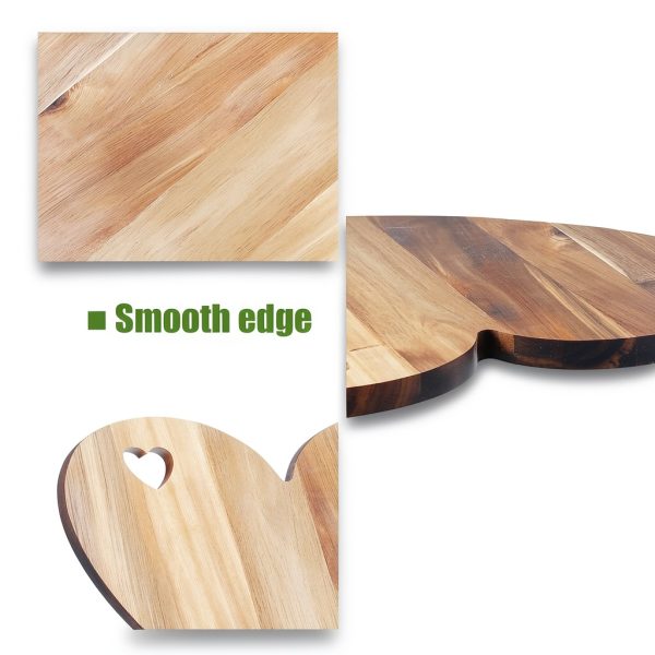 Patelai Acacia Wood Heart Cheese Board Eco Friendly-2