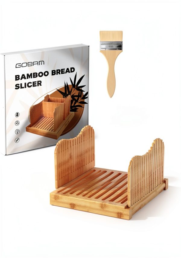Bamboo Bread Slicer GOBAM Adjustable Kitchen Tool-1