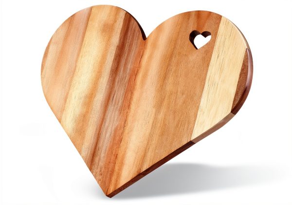 Patelai Acacia Wood Heart Cheese Board Eco Friendly-0