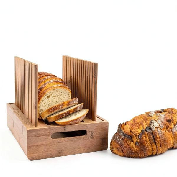 Bamboo Bread Slicer ORGANIVISTA Adjustable Manual-5