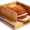 Bamboo Bread Slicer RYTOXILO Adjustable Square-0