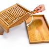 MIAO JIN Bamboo Bread Slicer Adjustable Size Lightweight-2