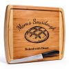 Bambüsi Personalized Bamboo Bread Board Set with Knife-0