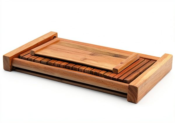 VersaLane Bread Slicer Adjustable Bamboo Design Kitchen Tool-2