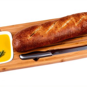 Bamboo Bread Board BAMBOO LAND Eco-Friendly with Knife Dish-0