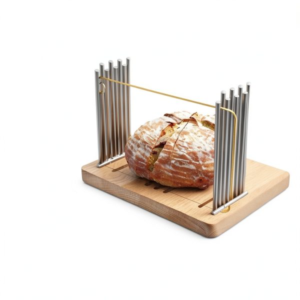Bread Slicer Auxruen Beech Wood Stainless Steel-6