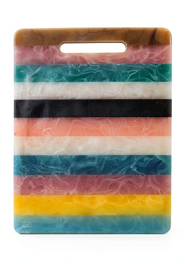 Creative Co-Op Resin Cheese Board Modern Multicolor Serving-1