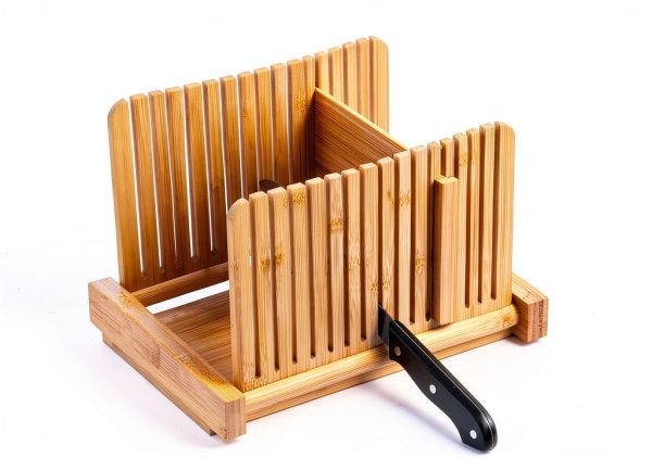 VersaLane Bread Slicer Adjustable Bamboo Design Kitchen Tool-5