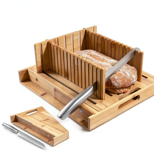 Bamboo Bread Slicer RYTOXILO Adjustable Square-5