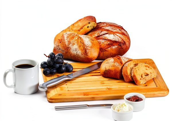 Bamboo Bread Board RoyalHouse Rectangular Crumb Catcher-6