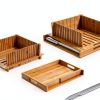 Bamboo Bread Slicer RYTOXILO Adjustable Square-1