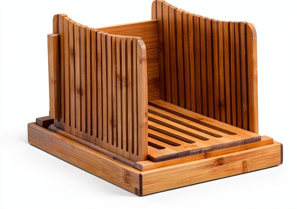 MIAO JIN Bamboo Bread Slicer Adjustable Size Lightweight-4