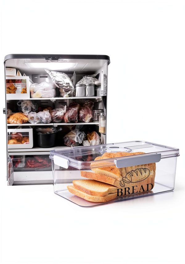 Gdfjiy Airtight Bread Slicer Box Large Plastic-5