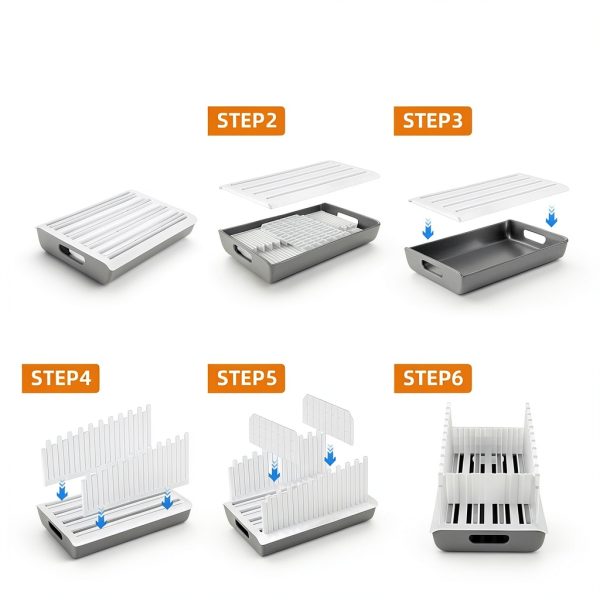 YONGAIJIA Bread Slicer Manual Stainless Steel Storage Tray-6