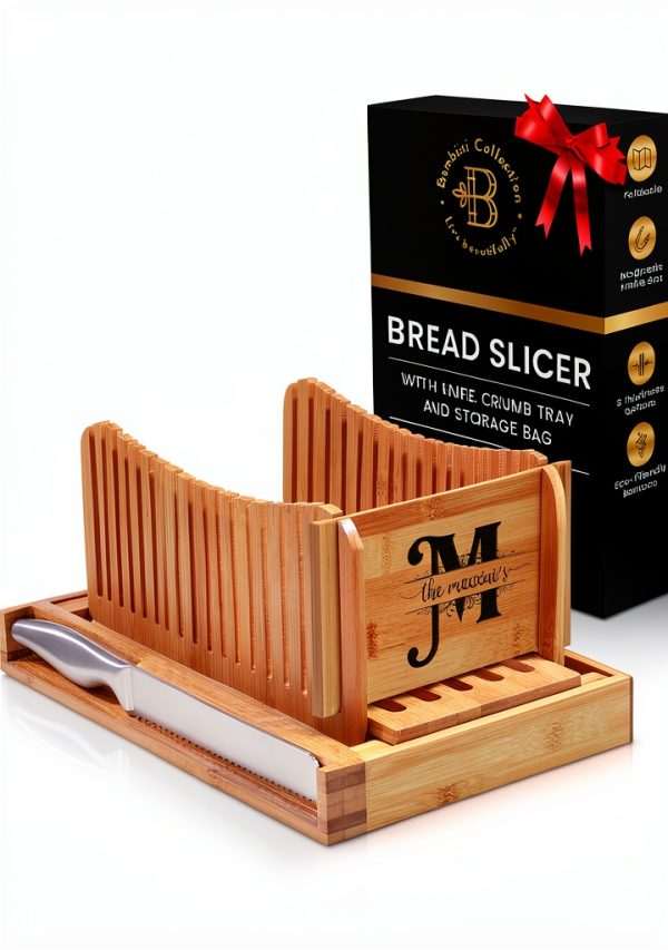 Bamboo Bread Slicer Bambüsi Foldable Personalized Guide-0