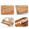 Wonderjune Acacia Wood Bread Board with Crumb Tray-2