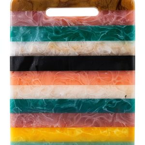 Creative Co-Op Resin Cheese Board Modern Multicolor Serving-0