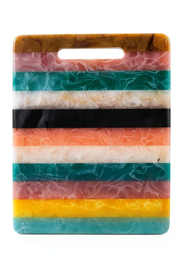 Creative Co-Op Resin Cheese Board Modern Multicolor Serving-0
