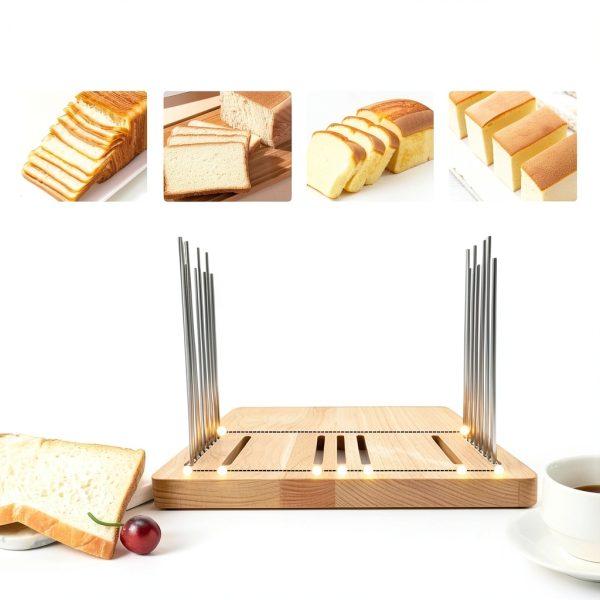 Bread Slicer Auxruen Beech Wood Stainless Steel-2