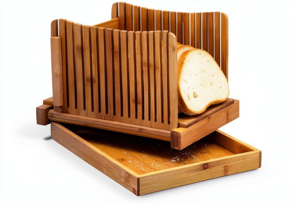 MIAO JIN Bamboo Bread Slicer Adjustable Size Lightweight-3