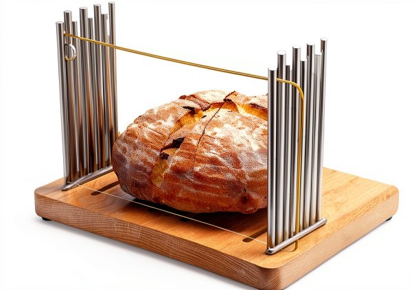 Bread Slicer Auxruen Beech Wood Stainless Steel-0