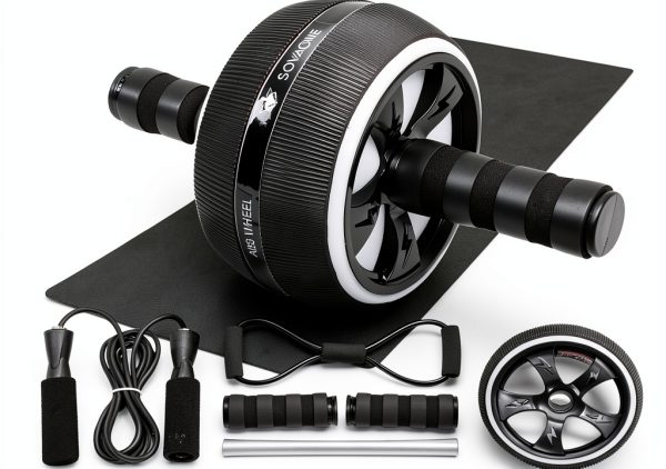 SOVAONE Stainless Steel Ab Roller for Home Gym-0