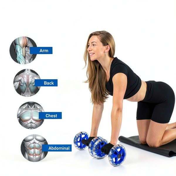 Kisangel Ab Roller Wheel PVC Dual Wheel Trainer-4