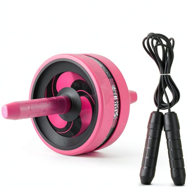 Pink Ab Roller BiJun ABS Wheel with Steel Frame-4