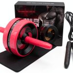 Pink Ab Roller BiJun ABS Wheel with Steel Frame-0