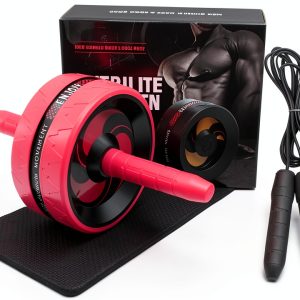 Pink Ab Roller BiJun ABS Wheel with Steel Frame-0