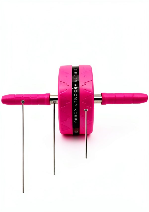 Pink Ab Roller BiJun ABS Wheel with Steel Frame-2