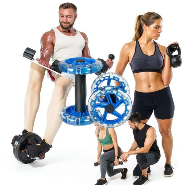 Kisangel Ab Roller Wheel PVC Dual Wheel Trainer-8