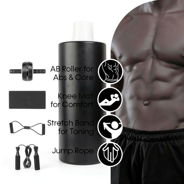SOVAONE Stainless Steel Ab Roller for Home Gym-2