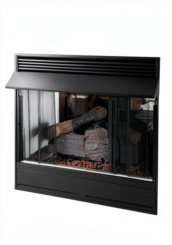 Black Adjustable Fireplace Hood for 28 to 48" Harmony Burners Fireplace Hood Heat Shield （Patent Applied）-7