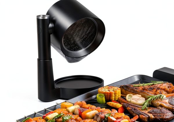 Portable Range Hood - Detachable Aluminum Grease Filter, 3 Speed Exhaust Fan for Indoor & Outdoor RV Cooking, Compact Kitchen Ventilation for BBQ, Grilling, and Stovetop Use-0